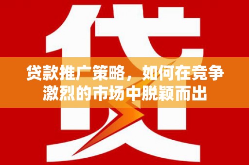 吐鲁番贷款推广策略，如何在竞争激烈的市场中脱颖而出