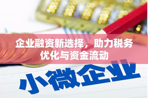 吐鲁番企业融资新选择，助力税务优化与资金流动