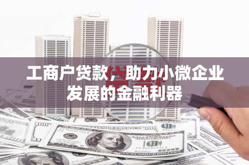 吐鲁番工商户贷款，助力小微企业发展的金融利器