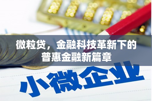 吐鲁番微粒贷，金融科技革新下的普惠金融新篇章