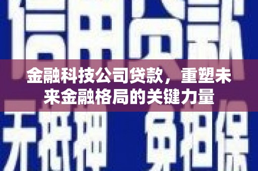 吐鲁番金融科技公司贷款，重塑未来金融格局的关键力量