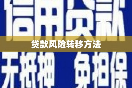 吐鲁番贷款风险转移方法