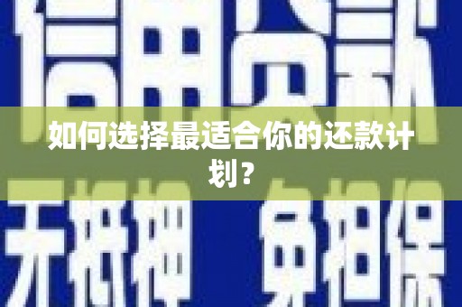 吐鲁番如何选择最适合你的还款计划？