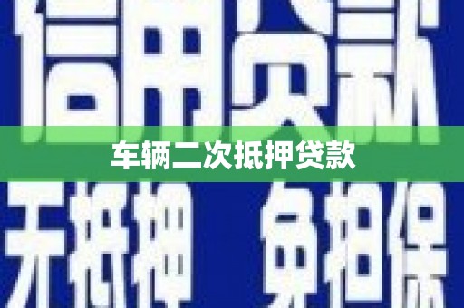 吐鲁番车辆二次抵押贷款