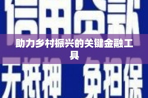 吐鲁番助力乡村振兴的关键金融工具