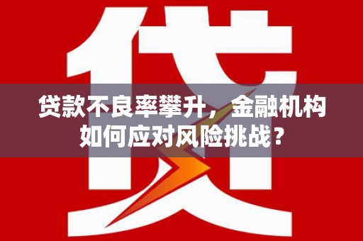 吐鲁番贷款不良率攀升，金融机构如何应对风险挑战？
