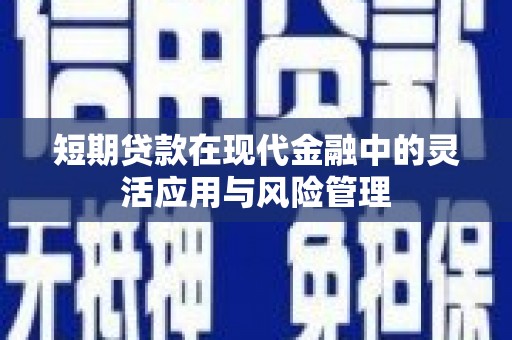 吐鲁番短期贷款在现代金融中的灵活应用与风险管理