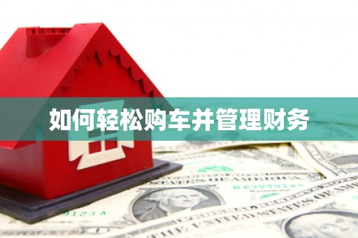 吐鲁番如何轻松购车并管理财务