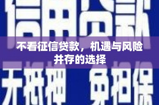 吐鲁番不看征信贷款，机遇与风险并存的选择